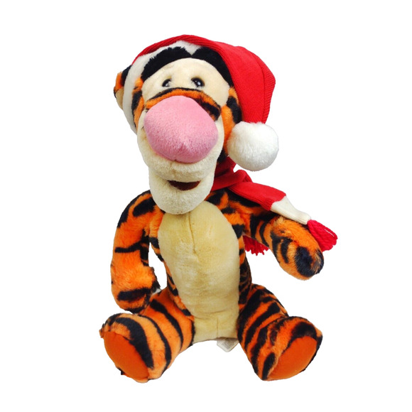 Disneyland 15" Winnie The Pooh Christmas TIGGER Santa Plush Stuffed Animal OEM - Picture 3 of 12